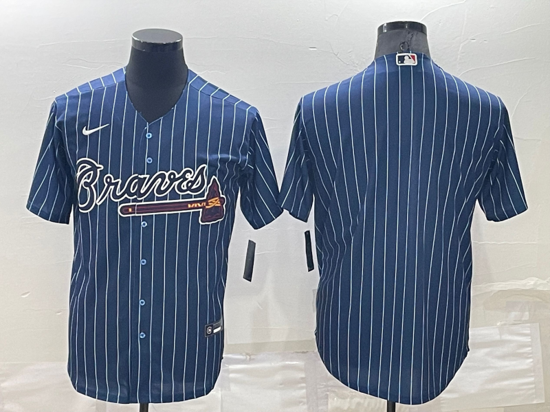 Men's Atlanta Braves Blue Blank Jersey